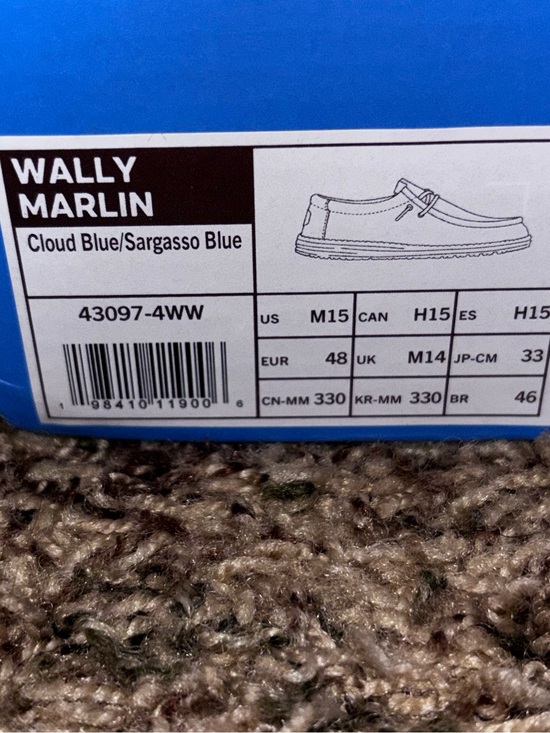 BRAND NEW Original Hey Dude Men\'s Wally Marlin Sox Loafer Shoes Slip On Size 15 main image 7